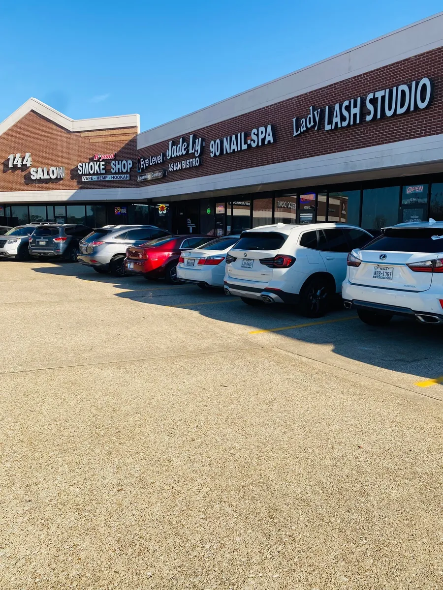 Lady Lash Studio storefront and parking lot, Suite M, Sugar Land TX