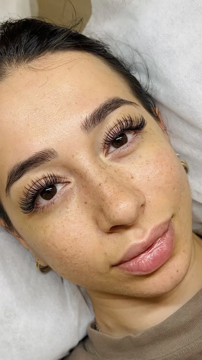 Wet look lash set in Sugar Land TX