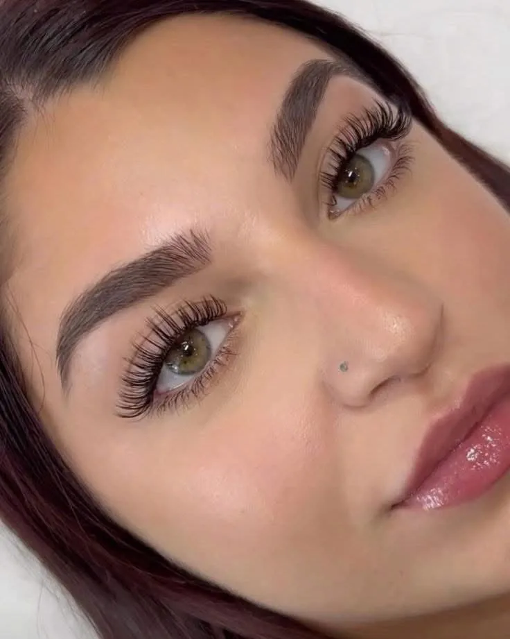 Wet look lash extensions by Lady Lash Studio