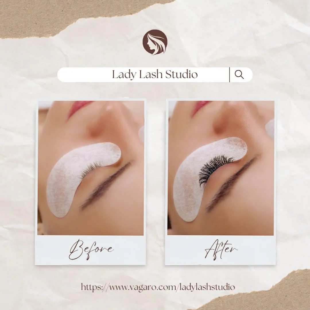 Eyelash extension results by Lady Lash Studio, Sugar Land, TX