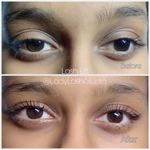 Lash lift and tint result by Lady Lash Studio