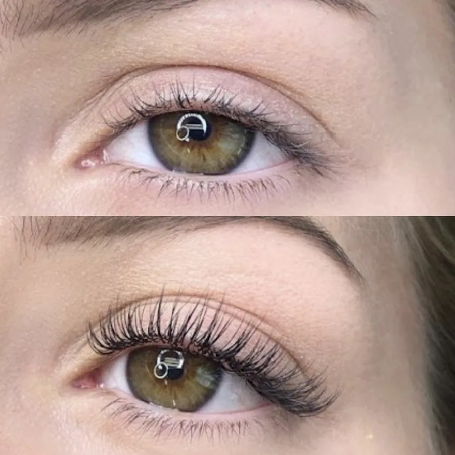 Wet look eyelash extensions